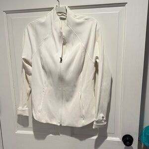 Athleta Women's White Zip-Up Light Jacket